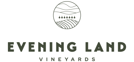 Full Evening Land Logo with vineyard icon